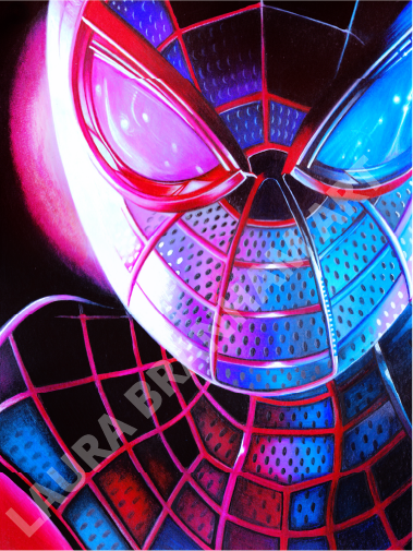 Spiderman Pink/Blue - Print