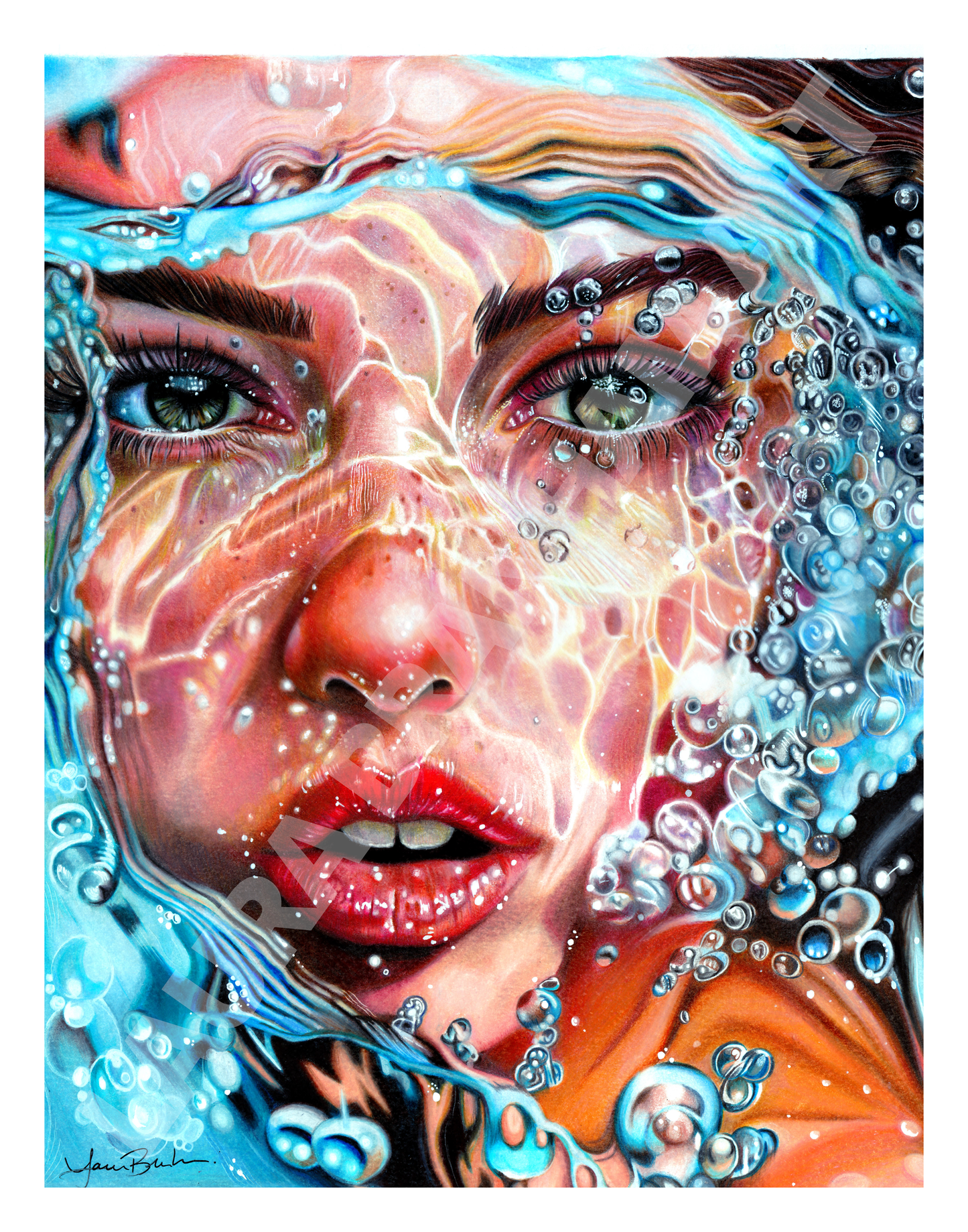 Girl Underwater - Original